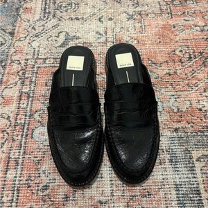 Dolce Vita Black Leather Slip-On Loafers